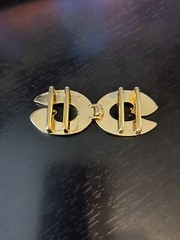 Vintage Collectible Gold Tone Two Piece Metal Buckle