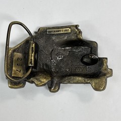 Vintage 1982 Brass Great American Belt Buckle Co Dump Truck 3D USA Made 237