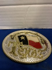 Texas Flag western belt buckle