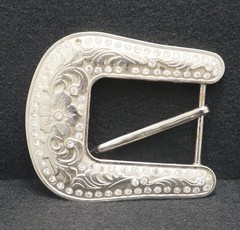 WA01151 REALLY NICE CUT-OUT **HORSESHOE W/ CRYSTALS** WESTERN & COWBOY BUCKLE