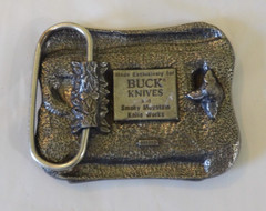 Buck Knives Smoky Mtn Belt buckle four generations of knife makers pewter