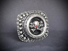 “This Mortal Coil” Skull Belt Buckle OOAK Gothic Artifact Darren McNeese