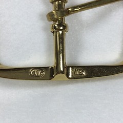 Vintage Replacement Belt Buckle Fits 1.5&Prime; Simple Basic Gold Toned Made in USA 7A