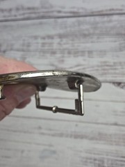 1977 Kansas Rock Pacifica Oval Belt Buckle Vintage Sailing Ship Sunset Design