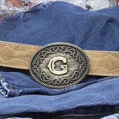 Montana Silversmiths Filigree Initial Attitude Belt Buckle