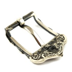 German silver belt buckle American Buffalo Skull, pin type, Bison skull buckle
