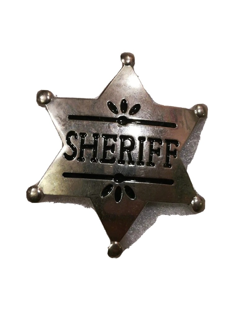 Old West Sheriff Belt Buckle Chrome mirror finish Great gift.Western
