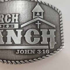 Custom Belt Buckle – « Church on the Ranch – John 3:16 » [118]