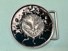 Falling Evil Sun Face – Solar Flare Black Color Belt Buckle By Buckle Rage