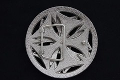 NEW Men Women Silver Metal Buckle Round Spinning USA Flag United States America