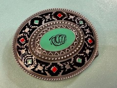 Southwestern Style Native Indian Tribal Art Pattern Enameled Colors Belt Buckle