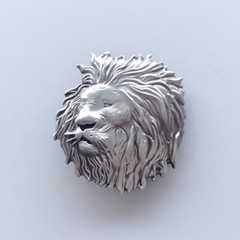 Vintage Lion Head Animal Wildlife Western Belt Buckle Gurtelschnalle