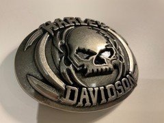 Harley-Davidson Willie G Skull belt buckle.#97830-08VM.Antique nickel plated .