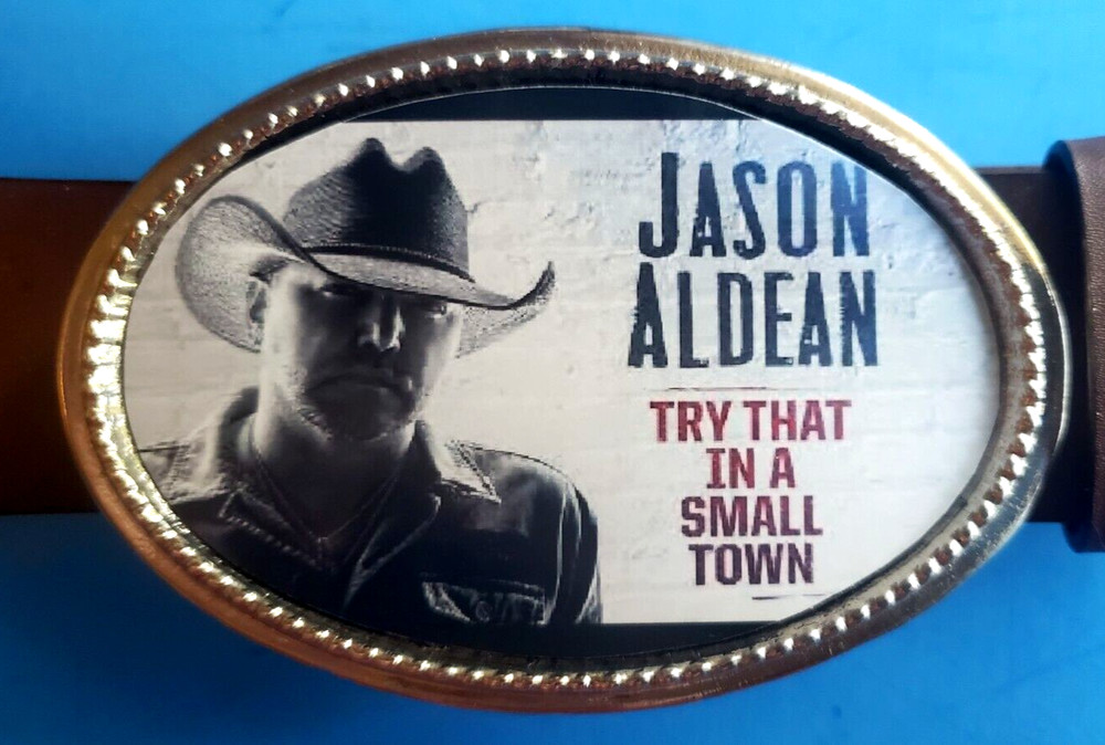JASON ALDEAN Epoxy Belt Buckle « Try That in a Small Town »