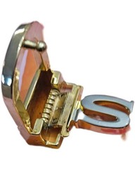 Gold and Silver Metal &lsquo;S&rsquo; Letter Men&rsquo;s Interchangeable Belt Buckle 3&Prime;