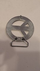 Vintage Style Black & Silver Peace Sign Belt Buckle Hippie Punk Emo Y2K