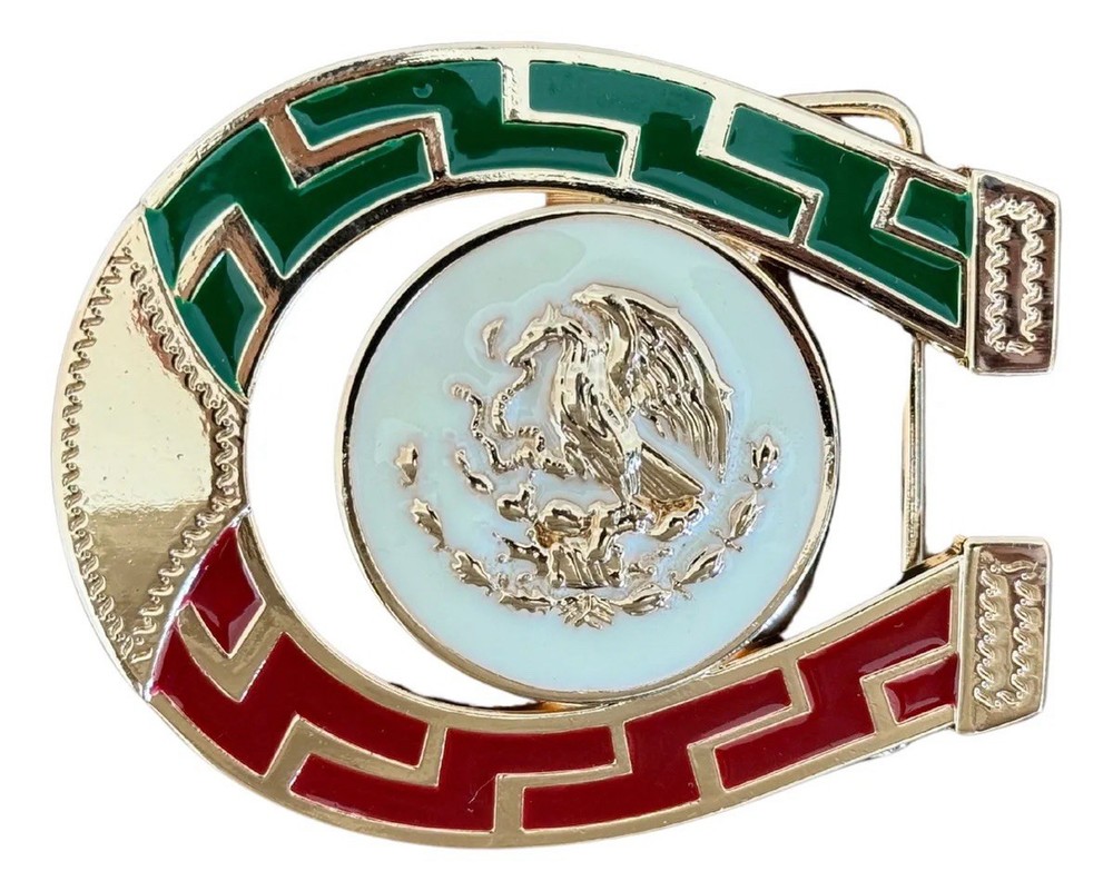 Mexican Mexican Flag Charro Cowboy Belt Buckle Hebilla Vaquera Made In Mexico