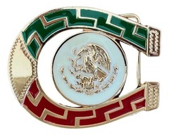 Mexican Mexican Flag Charro Cowboy Belt Buckle Hebilla Vaquera Made In Mexico