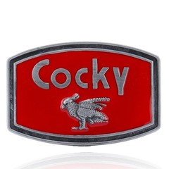 Btilasif Cocky Belt Buckle for Men Western Cowboy Funny Medium, 12# Red