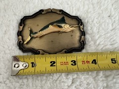 VTG 1979 RAINTREE MARLIN FISH BELT BUCKLE (3 1/2&Prime; X 2 3/4&Prime;)