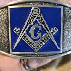 MASON FREEMASONS FREEMASONRY Metal Belt Buckle