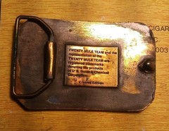 US Borax 1985 The Famous Twenty Mule Team of Death Valley Mining Belt Buckle