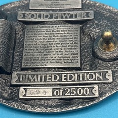 You’ve Been Farming Long? USA Reiman Publications Solid Pewter Belt Buckle /2500