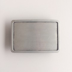 Antique Brushed Silver Rectangle Blank Belt Buckle for Engraving also US Stock
