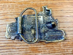 Train Belt Buckle The Great American Buckle Company Locomotive 1981 Vintage