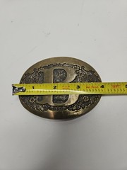 Initial Letter « B » Cowboy Rodeo Western Metal Belt Buckle