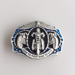 Vintage Style Biker Rider Enamel Belt Buckle also Stock in US
