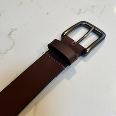 NWOT Timberland Men&rsquo;s Brown 100% Leather Belt Silver Buckle Size 40