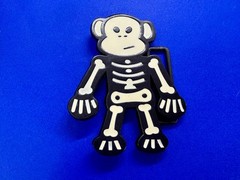 3D Skeleton Cartoon Style Cutout White Black Colored Fashion NOS Belt Buckle