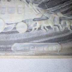 Belt Buckle Vintage Stagecoach Marbled Grey White OS