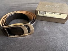 GUCCI Pre-Owned Vintage Gold Buckle Belt