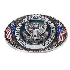 U.S.A. American Flag Eagle Metal Fashion Belt Buckle