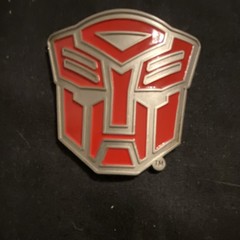 Transformers Autobot Red Silver Metal piece