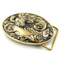 Pisces belt buckle, Horoscope Astrological Zodiac Sign solid brass belt buckle