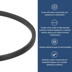 uxcell 2Pcs 3L220 Classic Wrapped Rubber V-Belt, 22&Prime;(559mm) Outside
