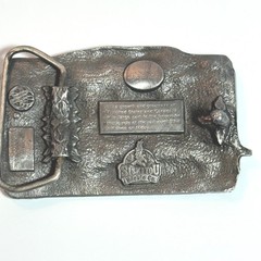 Vintage Western Train Buckle Metal American Railroad Steam Engine Sisskiyou 1986