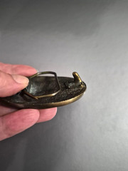 1993 Bass Anglers Sportsman Society Fishing Fisherman Round Brass Belt Buckle 3&Prime;