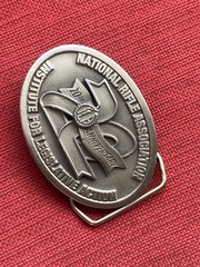NRA Belt Buckle Gun NRA ILA 20th Anniversary 3d Lion Shape Chape & Prong