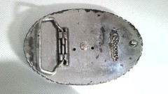 Nocona Western Belt Buckle Silver Gold Floral Oval Letter C