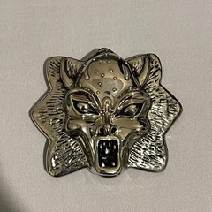 Silver Monster Face Belt Buckle Unisex Horror Decorative Metal Western Collector