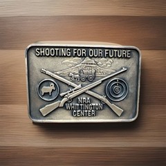 NRA Belt Buckle“Shooting for Our Future” NRA Whittington Center Crossed Rifles
