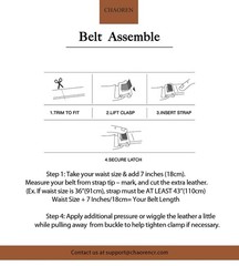 CHAOREN Ratchet Belt Strap Only 1 1/4&Prime;, 36&Prime; to 42&Prime; Waist Adjustable, Black