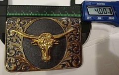 Cowboy western bull head belt buckle
