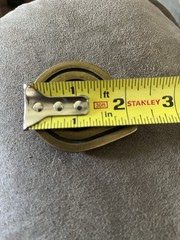 BTS Solid Brass Geometric Gold Clip Belt Buckle for Men Fits 1.5in Belt Width