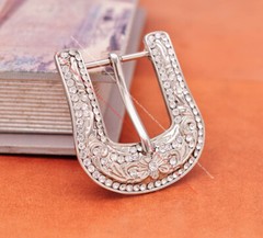 30mm Bling Silver Men Western Rhinestone Crystal Cowboy 3 Piece Set Belt Buckle