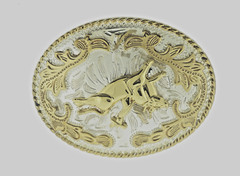 Rodeo Belt Buckle Gold Silver Metal Cowgirl Cowboy Men Women Vintage Texas State